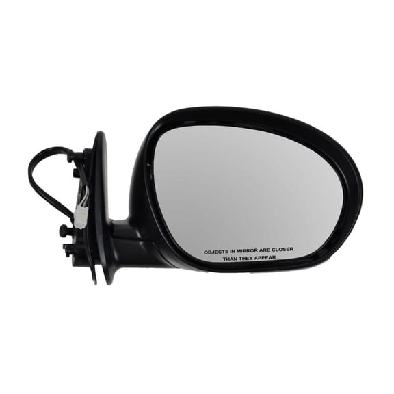 VioziteGam 1pc Right Passenger Side Textured Power Heated Operate Exterior Door Rear View Mirror Plastic for Nissan for Cube Krom 09-11 & Base 09-12 & S/SL 09-14 5pc Black-Cover Clear-Glass