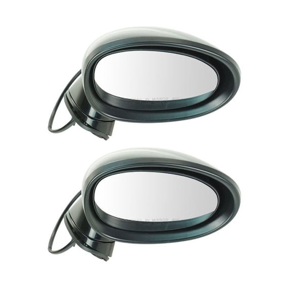 VioziteGam 2 Pieces - Right Passenger Side Paint Match Power Operate Exterior Door Rear View Mirror Plastic Ne5169120Jpz for Mazda for MX-5 Miata Base/Club 2006