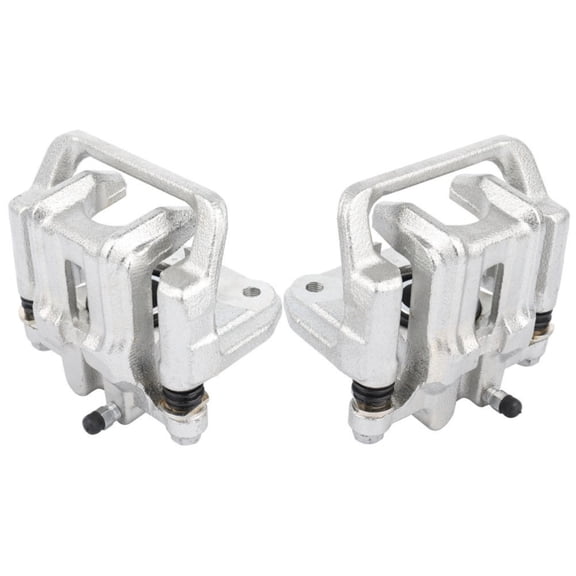 VioziteGam 2pcs Disc Brake Caliper Set Front Rear Left Driver and Right Passenger Side Cast Iron for Acura for CL 3.2L 01-03 for TL 3.5L 07-08 & 3.2L 99-08,for Honda for Element 2.4L 03-11 Silver