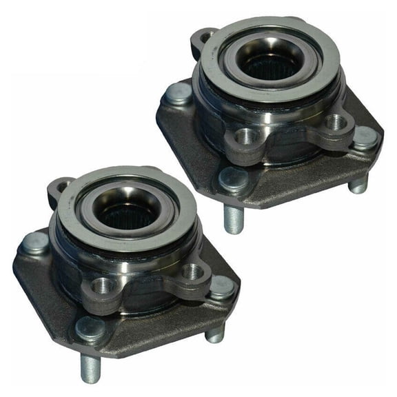 VioziteGam 2pcs Wheel Hub and Bearing Assembly Set Front Left Right Polished Protected Modified Flange for Nissan for Sentra 2.0L 2007-2012 Encoder-ABS Sensor