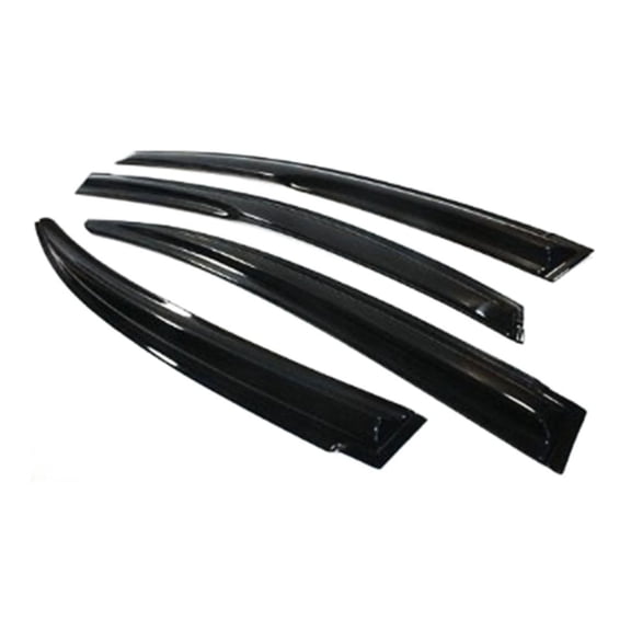 VioziteGam 4pcs Sun Rain Wind Deflectors Door Window Visors Outside Mount Channel Style Dark Smoke Tint for Honda for 2009-2014