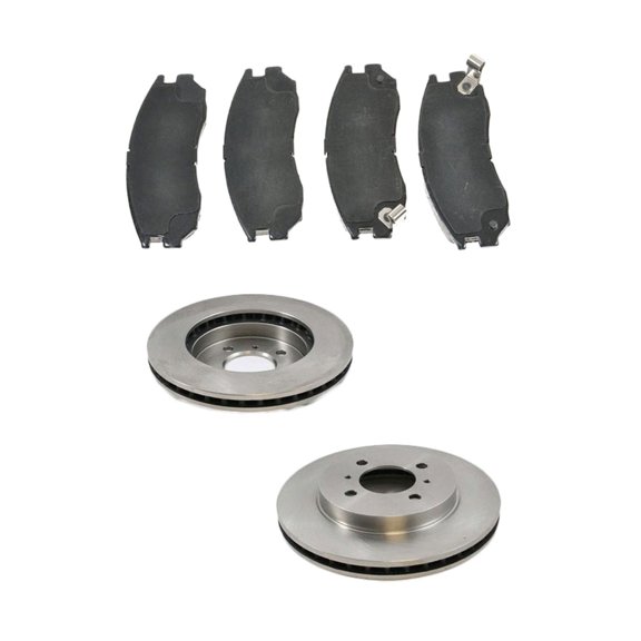 VioziteGam Front Disc Brake Pad & Rotor Kit W/ 4 Lug-Wheel Lug Count for Mitsubishi for Mirage 1.5L/1.8L 1999-2002