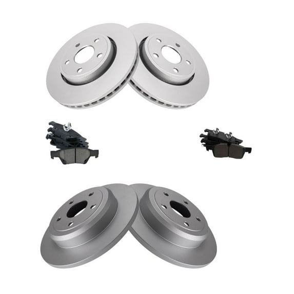 VioziteGam Front and Rear Side Vented Ceramic Coated Stop Power Disc Set Kit Brake Rotors and Pads for Dodge for Durango 2012-2020,for Jeep for Grand Cherokee 2012-2020