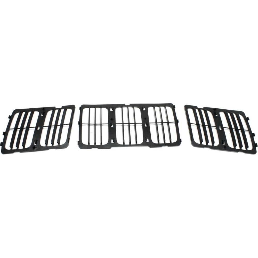 VioziteGam Grille Assembly Textured Black and Inserts with Louvered Insert Without Emblem Provision Plastic and Louvered Insert Textured for Jeep for Grand Cherokee 2014-2016 1pc CH1200369