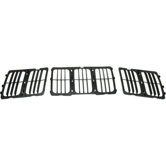 VioziteGam Grille Assembly Textured Black and Inserts with Louvered Insert Without Emblem Provision Plastic and Louvered Insert Textured for Jeep for Grand Cherokee 2014-2016 1pc CH1200369