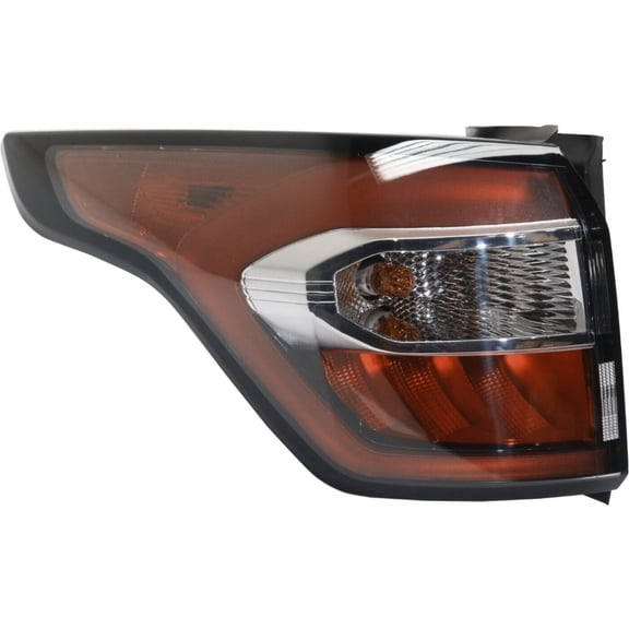 VioziteGam Tail Light Driver Side Red & Clear Lens Chrome Interior Lens W/ Bulb Tail Lamp for Ford for Escape S Plus/SE/Titanium/Trend Advance 17-19 & SEL 18-19 Left 15203931 FO2804116C