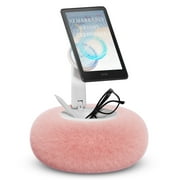 Viozon Phone Holder for Bed, Magnetic Pillow Stand, Compatible with 4-7" Devices with Small Storage Pink