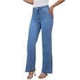 thumbnail image 1 of VipHoney Women’s High-Waisted Stretch Denim Pants – Light Blue Straight Jeans, Comfy Everyday Fit, Sizes S, 1 of 6