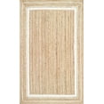 thumbnail image 1 of Vipanth Exports Jute Rug with White Line in Rectangle Shape, Area Rug for Home Decor (3x8 Feet), 1 of 4
