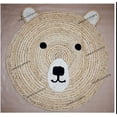 thumbnail image 1 of Vipanth Exports Natural Jute Rug with Teddy Bear Design Handmade Area Rug for Home Decor ( 36 x 36 Inches), 1 of 5