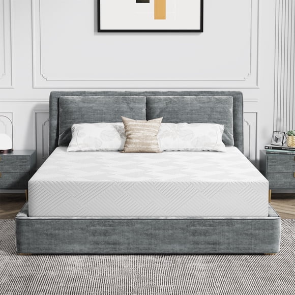 Vipbear 5in Twin Hybrid Mattress in a Box, Gel Memory Foam with Individually Wrapped Pocket Coils, Medium Firm, Pressure Relief, Cooling Sleep Support