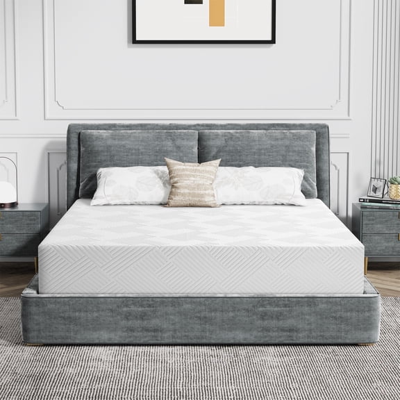 Vipbear 5in Twin Hybrid Mattress in a Box, Gel Memory Foam with Individually Wrapped Pocket Coils, Medium Firm, Pressure Relief, Cooling Sleep Support