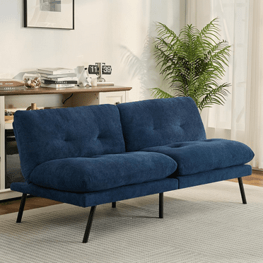 Vipbear  Convertible Sofa Bed,69.29″Fabric Couch with Adjustable Backrest,Loveseat Recliner Sleeper for Living Room,Office,Apartment