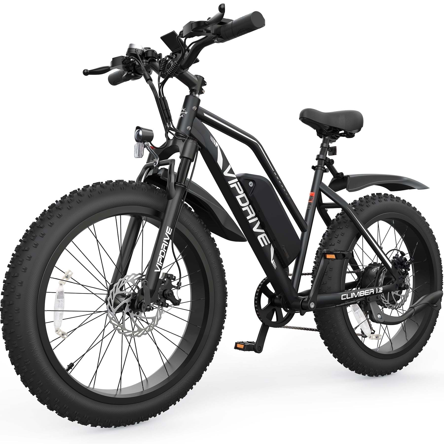 Vipdrive 26" 20 MPH Electric Bike for Adult, Peak 750W Commuting Ebike with 48V 13AH Removable Battery, Electric Mountain Bicycle with Front Suspension, Shimano 7-Speed Gear