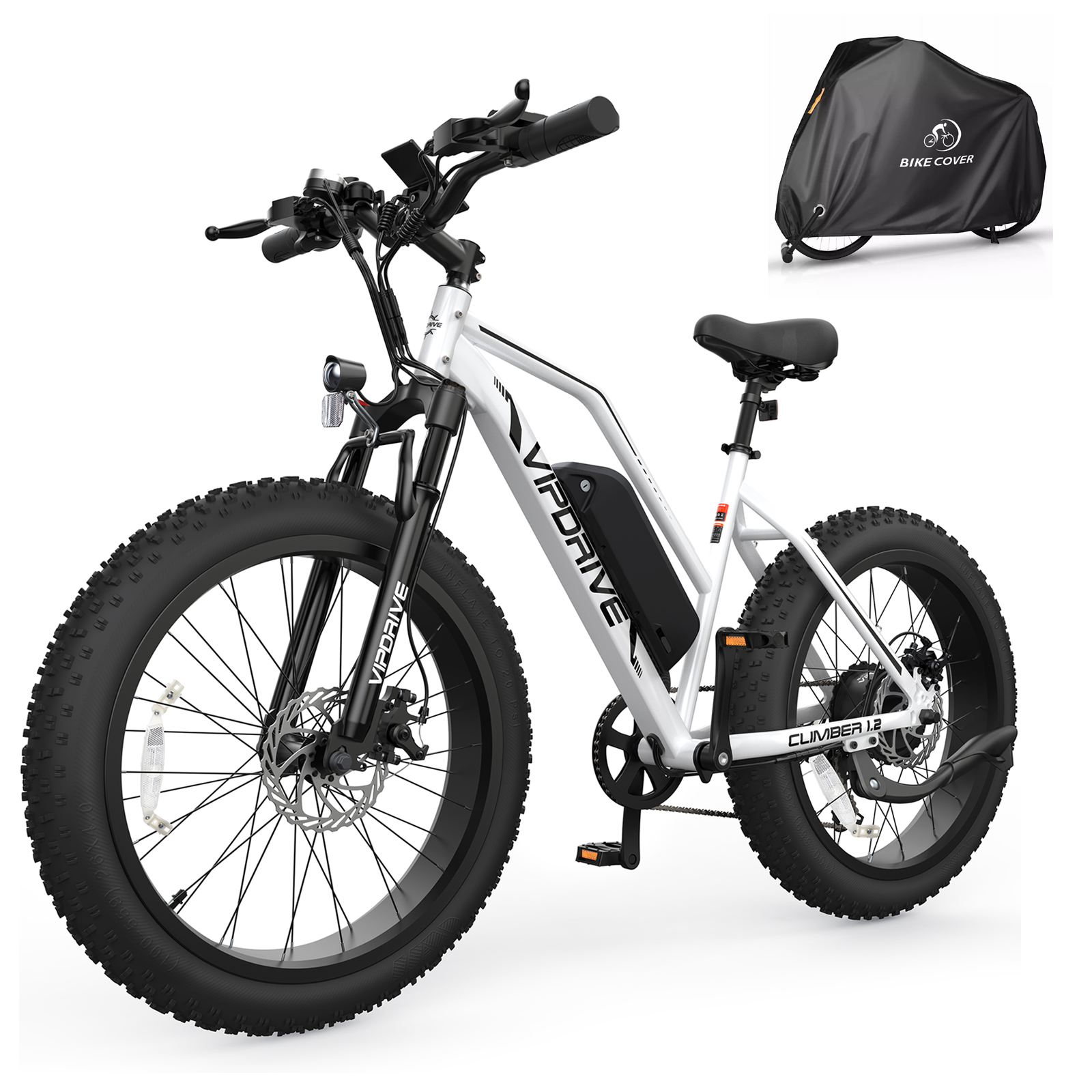 Vipdrive 26" 20 MPH Electric Bike for Adult, Peak 750W Commuting Ebike
