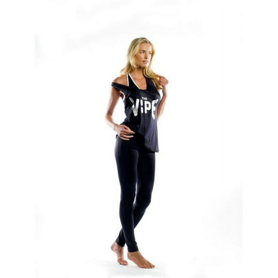 Vipe Activewear SSW1245M016 -BK-XS Supplex Feelgood Glow Pant, Black, Extra Small