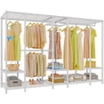 thumbnail image 1 of VIPEK V50 Extra Large Portable Closet Rack Bedroom Armoire Freestanding Wardrobe Closet, Heavy Duty Multi-Functional Metal Clothing Rack for Hanging Clothes, Max Load 1300lbs, White, 1 of 10