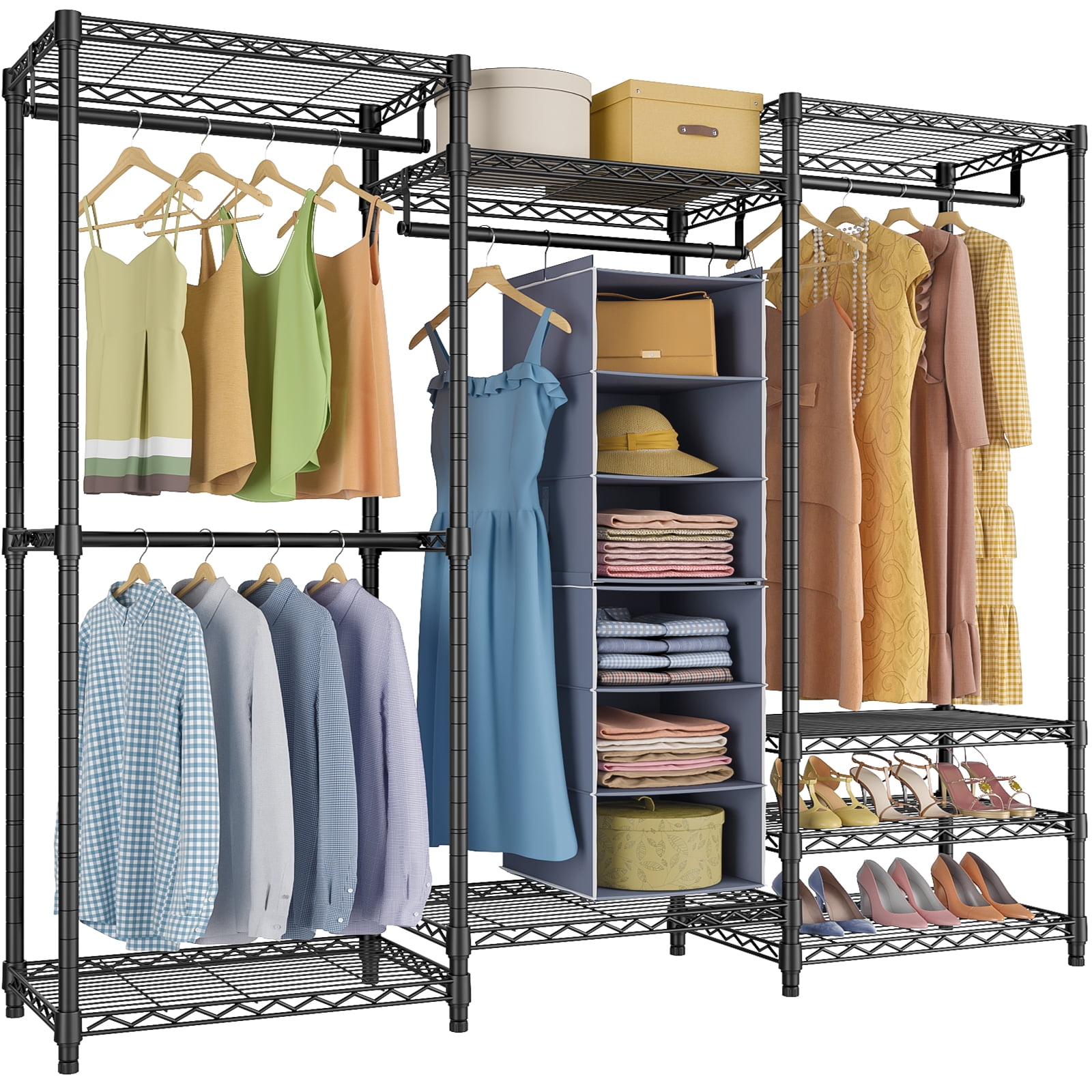 Vipek V5E Heavy Duty Portable Closets Large Clothing Rack With Hanging