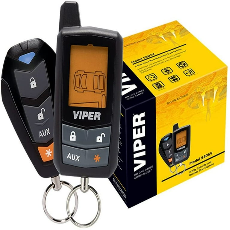 Viper 5305 2 Way LCD Vehicle Car Alarm Keyless Entry Remote Start System Walmart