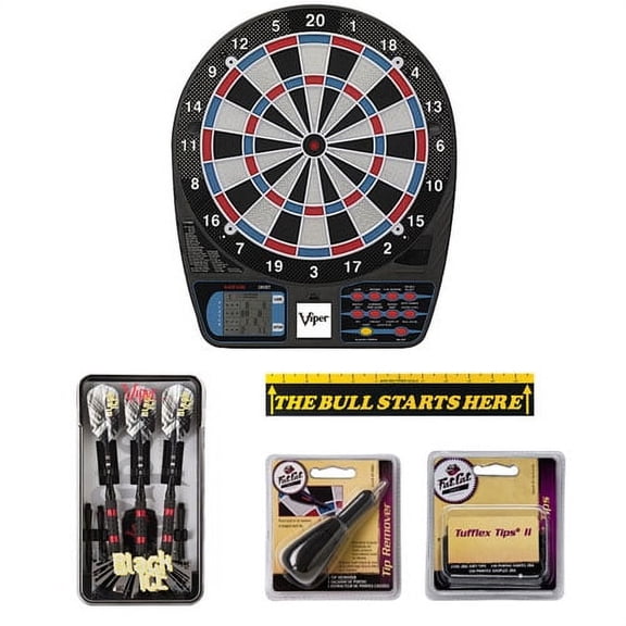 Viper 787 Electronic Dartboard with Viper Black Ice Darts and Accessory Set