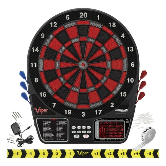 Viper 797 Electronic Dartboard - 43 Games, 240 Scoring Choices, Multiplayer for 16 Players, Handicap Feature - Perfect for Casual and Competitive Players