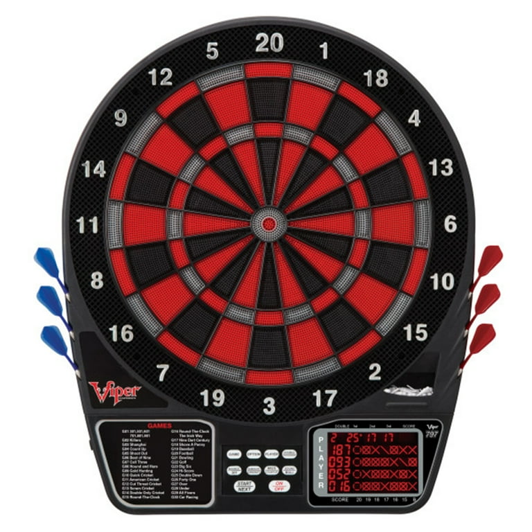 Viper 797 Electronic Soft Tip Dartboard Cabinet Set with Darts for