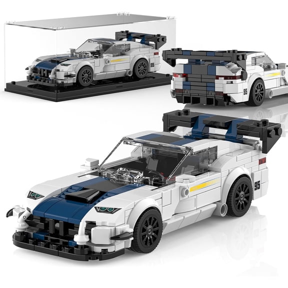 Viper ACR Speed Champion Technik Car Building Set & Acrylic Display Case, MOC Classic Race Cars,reative Cool Vehicles Model Toys(432Pcs)