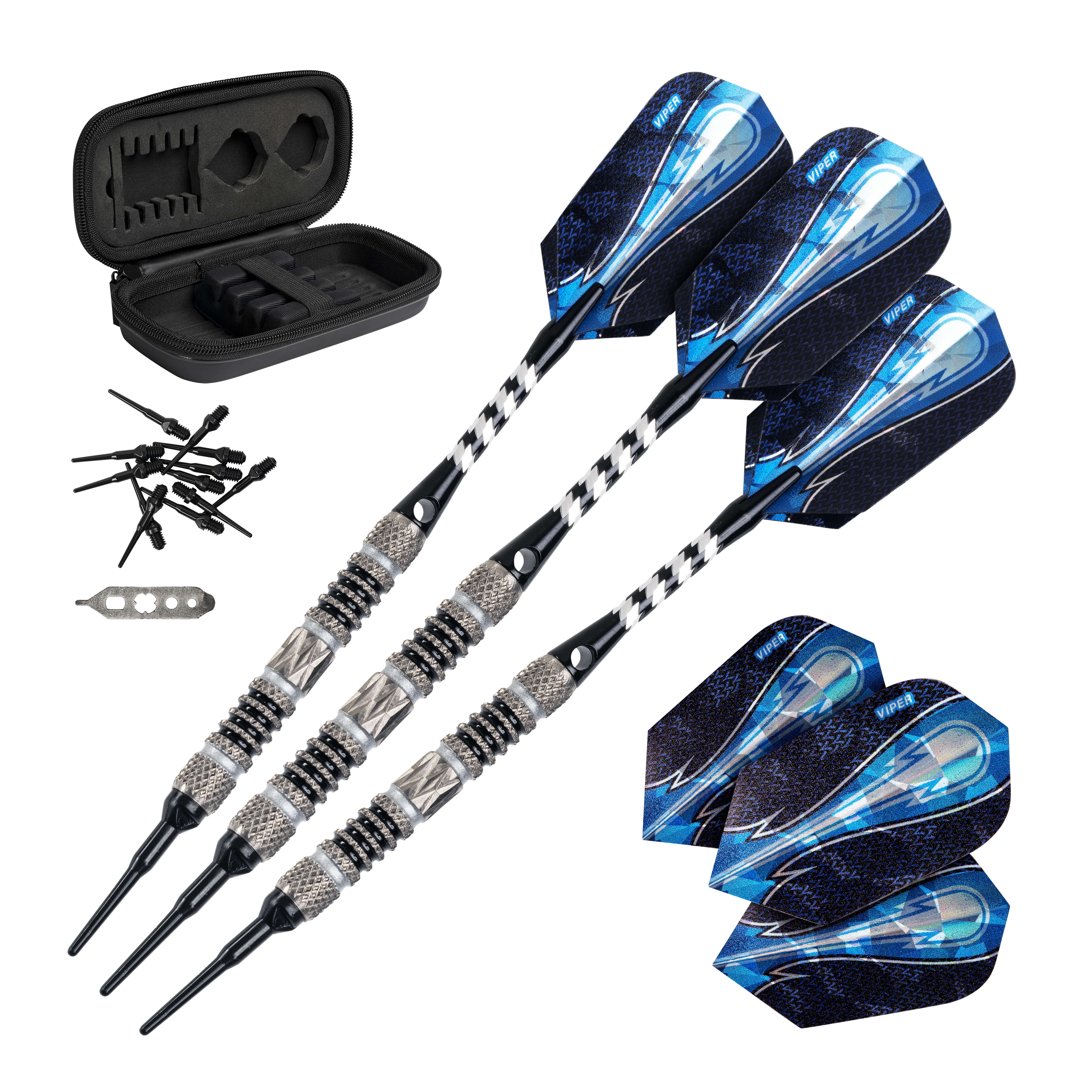 Viper Astro 80% Tungsten Professional Soft Tip Dart Set, Black, 18