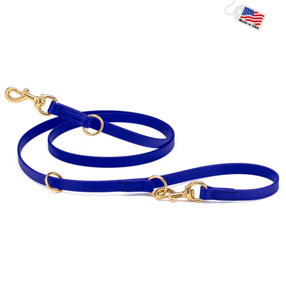 Viper Biothane Adjustable Multi-Purpose Leash with Brass Hardware, Adjustable Hands-Free