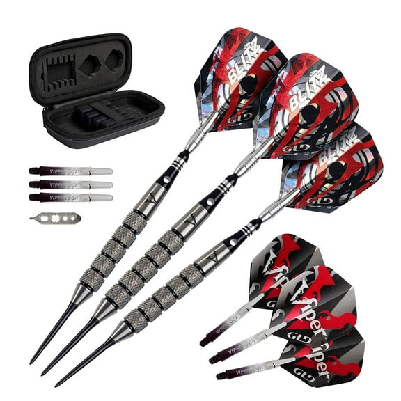 Viper Blitz 28 Gram 95 Percent Tungsten Steel Tip Darts with Storage Travel Case