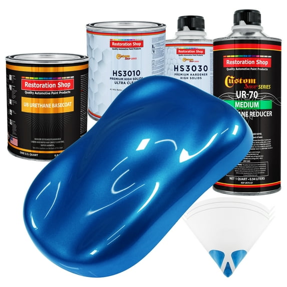 Viper Blue Pearl Premium Quart URETHANE BASECOAT CLEARCOAT Car Auto Paint Kit