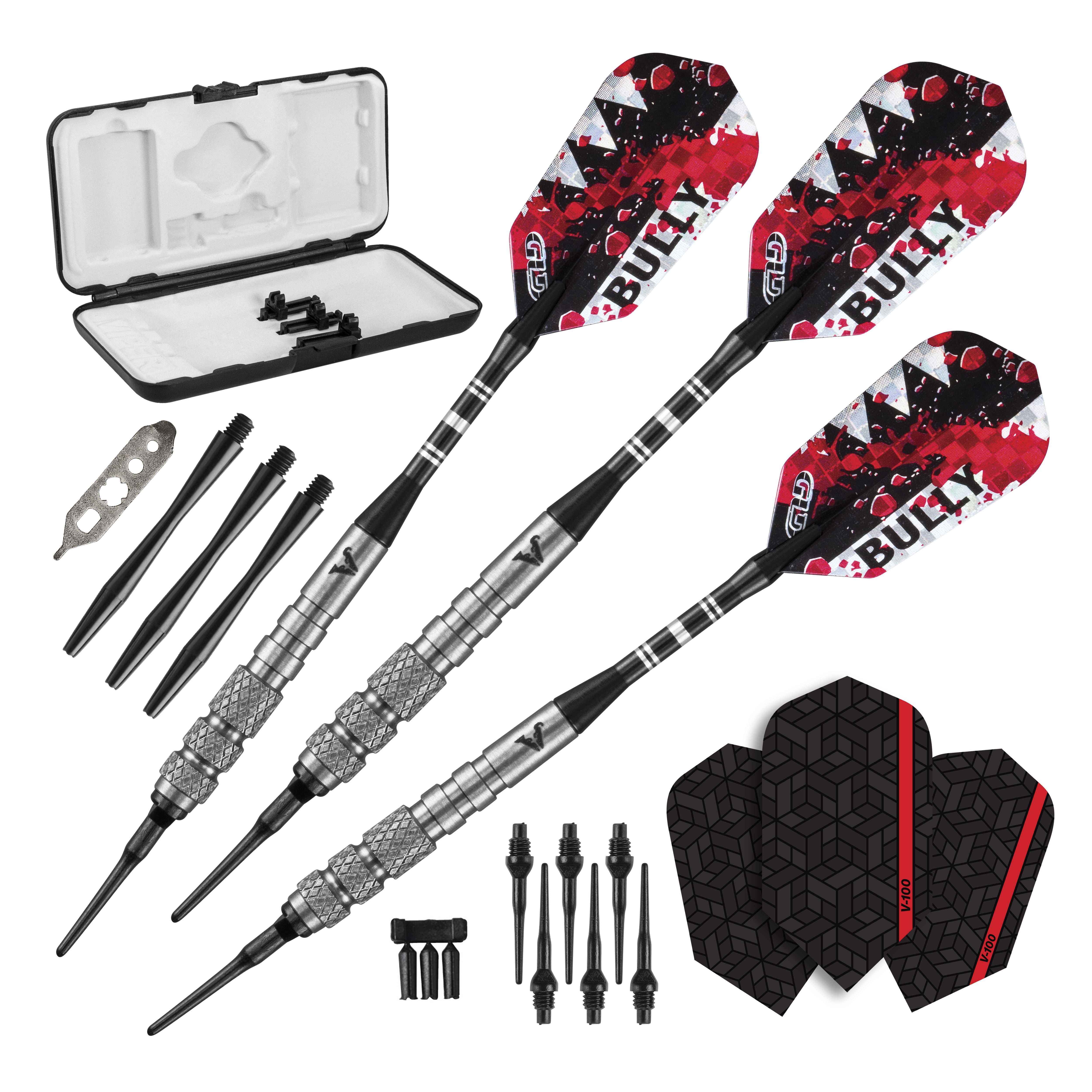 Viper Bully 80% Tungsten Professional Steel Tip Dart Set, 18 Grams