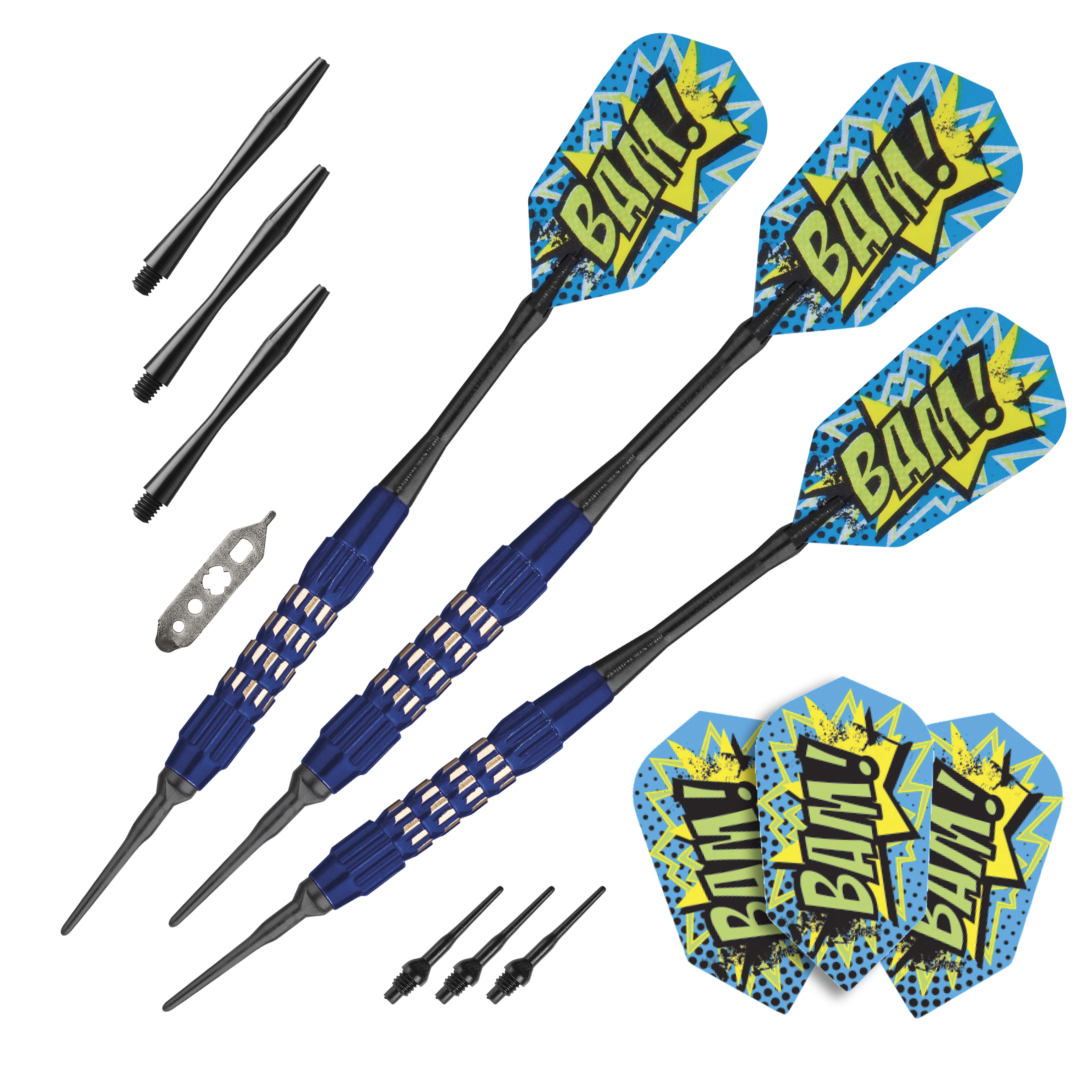 ダーツ S.T Viper Atomic Bee Soft Tip Dart Set, 16 Grams, Green
