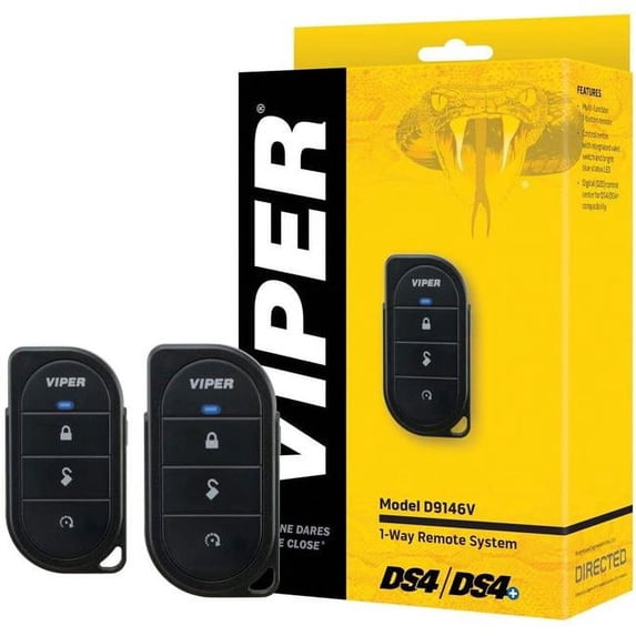 Viper D9146V 1-Way 4-BTN RF Kit 1/4 Mile - Includes 7146v (X2), 6166t Remote Pack