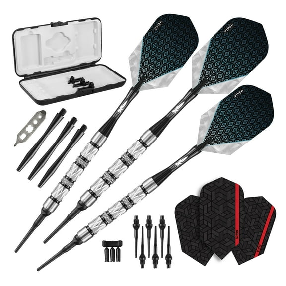 Viper Diamond 90% Tungsten Soft Tip Dart Set, Black, 16 Grams