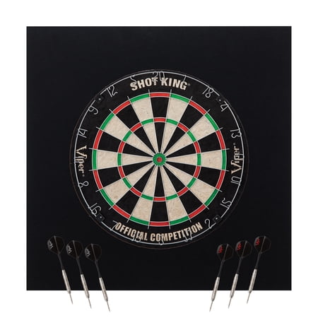 Viper EVA Steel Tip Dart Backboard and Shot King Sisal Dartboard