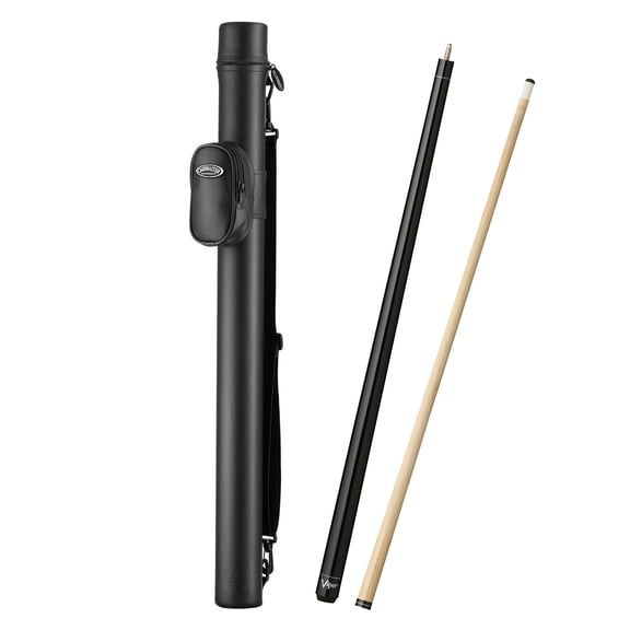 Viper Elite Series Black Unwrapped Cue and Casemaster Q-Vault Supreme Black Cue Case
