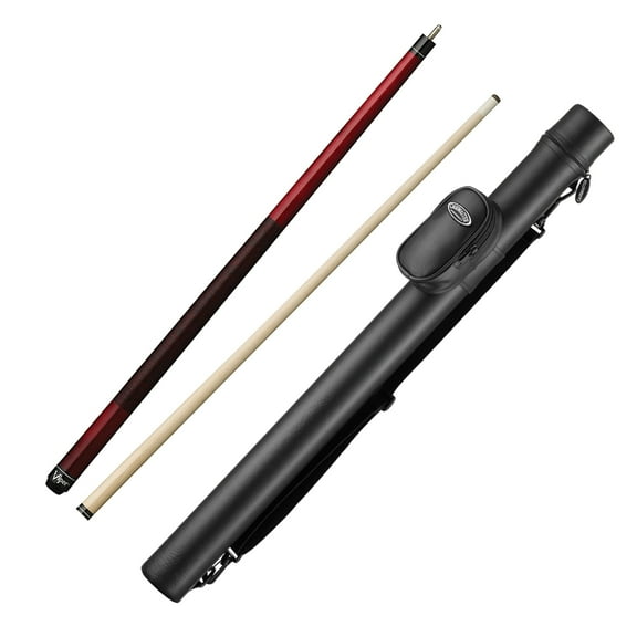 Viper Elite Series Red Wrapped Cue and Casemaster Q-Vault Supreme Black Cue Case