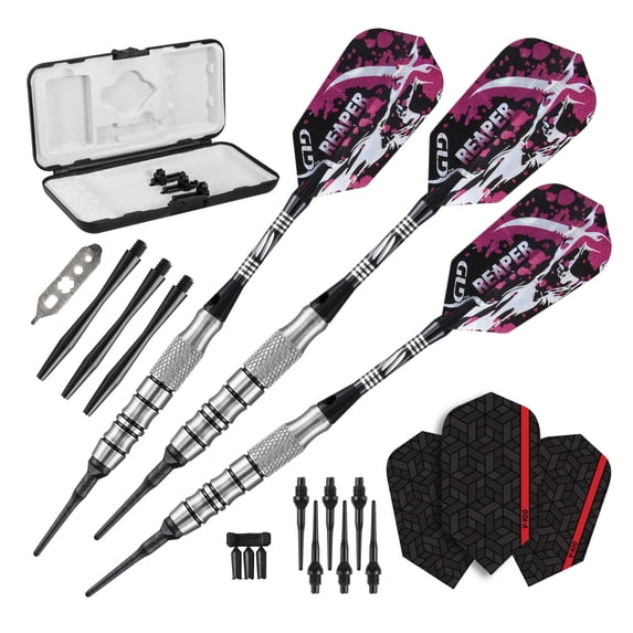 Viper Grim Reaper 80% Tungsten Soft Tip Dart Set, Back, 18 Grams