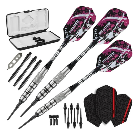 Viper Grim Reaper 80% Tungsten Soft Tip Dart Set, Back, 18 Grams