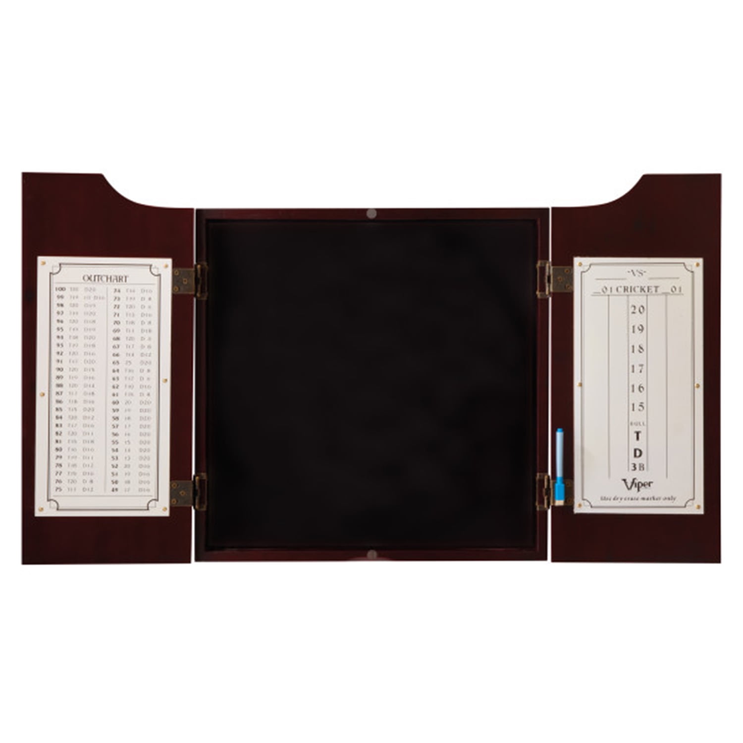 Viper Hudson Steel Tip Dartboard Cabinet with Scoreboard, Mahogany