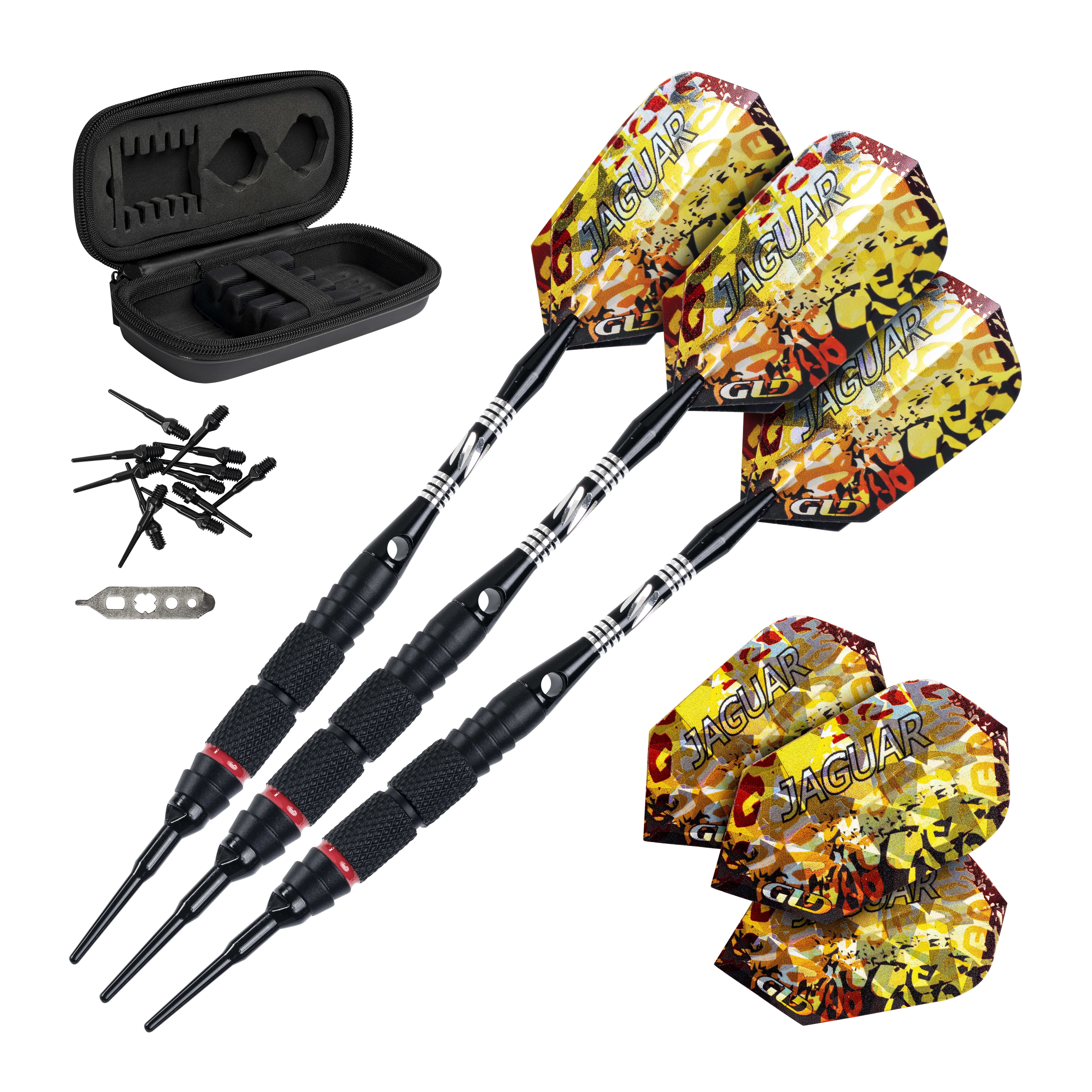 Viper Jaguar 80% Tungsten Soft Tip Dart Set, Dual Knurled, 18 Grams