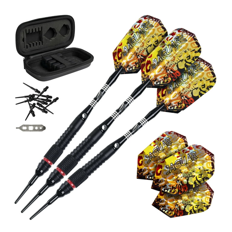 ダーツ JOKERDULTIMATE Model B-pe. Viper Jaguar 80% Tungsten Soft Tip Dart Set, Single Knurled, 18