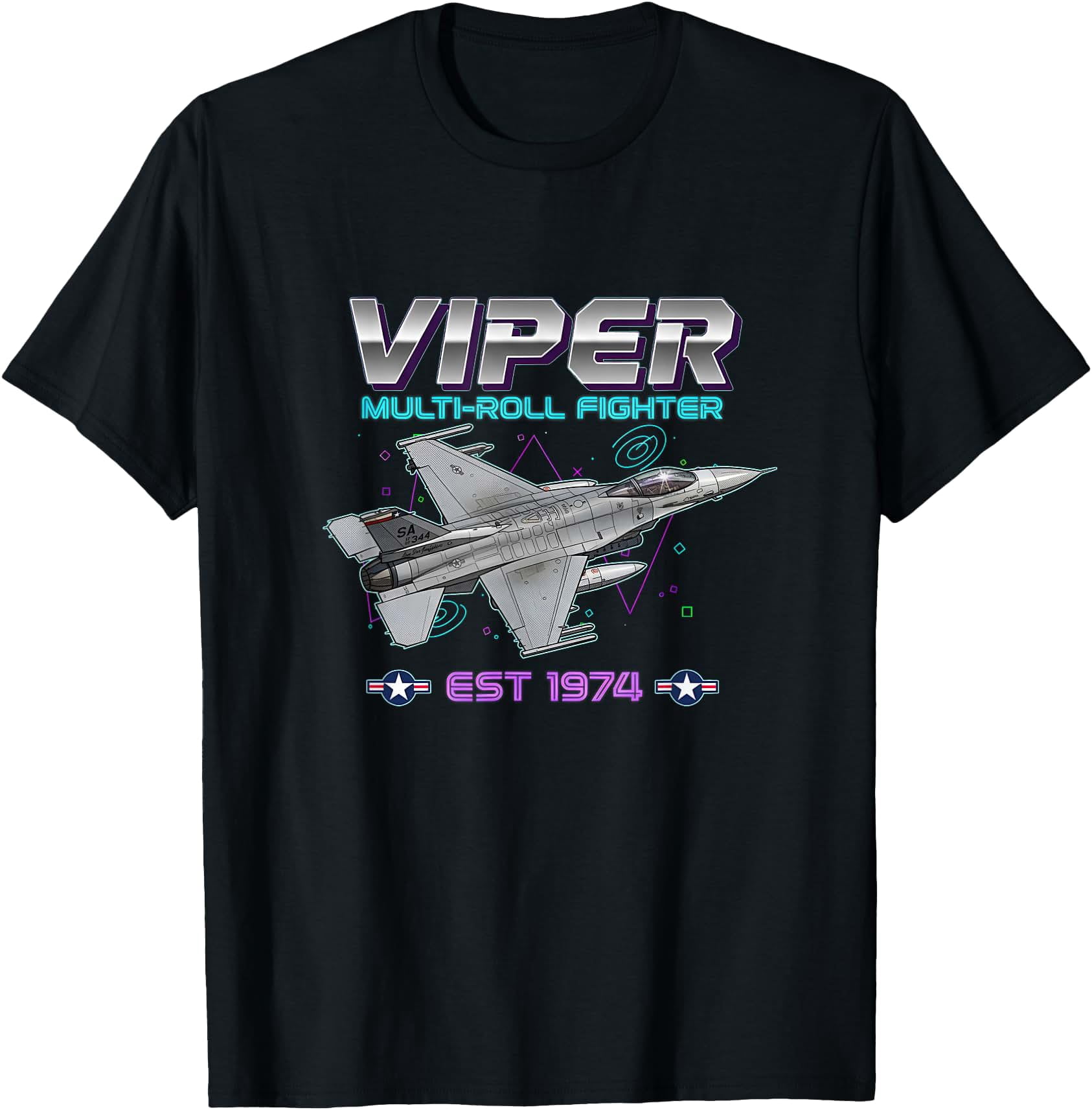 Viper Jet Fighter Y2K Aesthetic Computer Game Graphic T-Shirt - Walmart.com