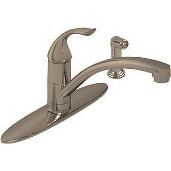 Viper Kitchen Faucet With Spray And Deck Plate, One Handle, 1.75 Gpm Aeration/2.2 Gpm Spray, Stainless Steel