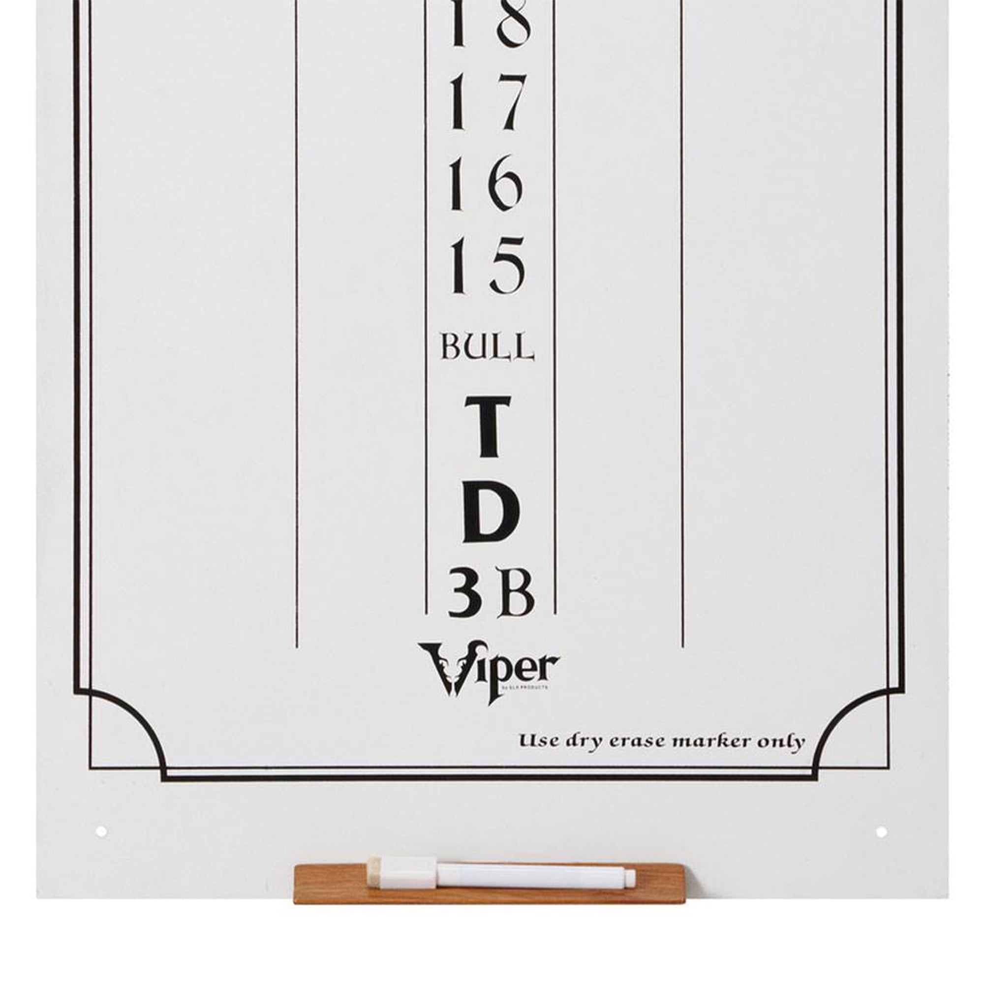 Viper Large Cricket Dart Board Game Wall Hanging Dry Erase Scoreboard