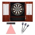 thumbnail image 1 of Viper Metropolitan Cinnamon Steel Tip Dartboard Cabinet, Viper Razorback Sisal Dartboard, Viper Underground Raven Steel Tip Darts 25 Grams, and Throw Line Light, 1 of 6