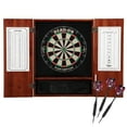 thumbnail image 1 of Viper Metropolitan Sisal Fiber Bristle Dartboard and Cabinet Bundle: Deluxe Set (Dead On Dartboard and Darts), Cinnamon Finish, 1 of 5