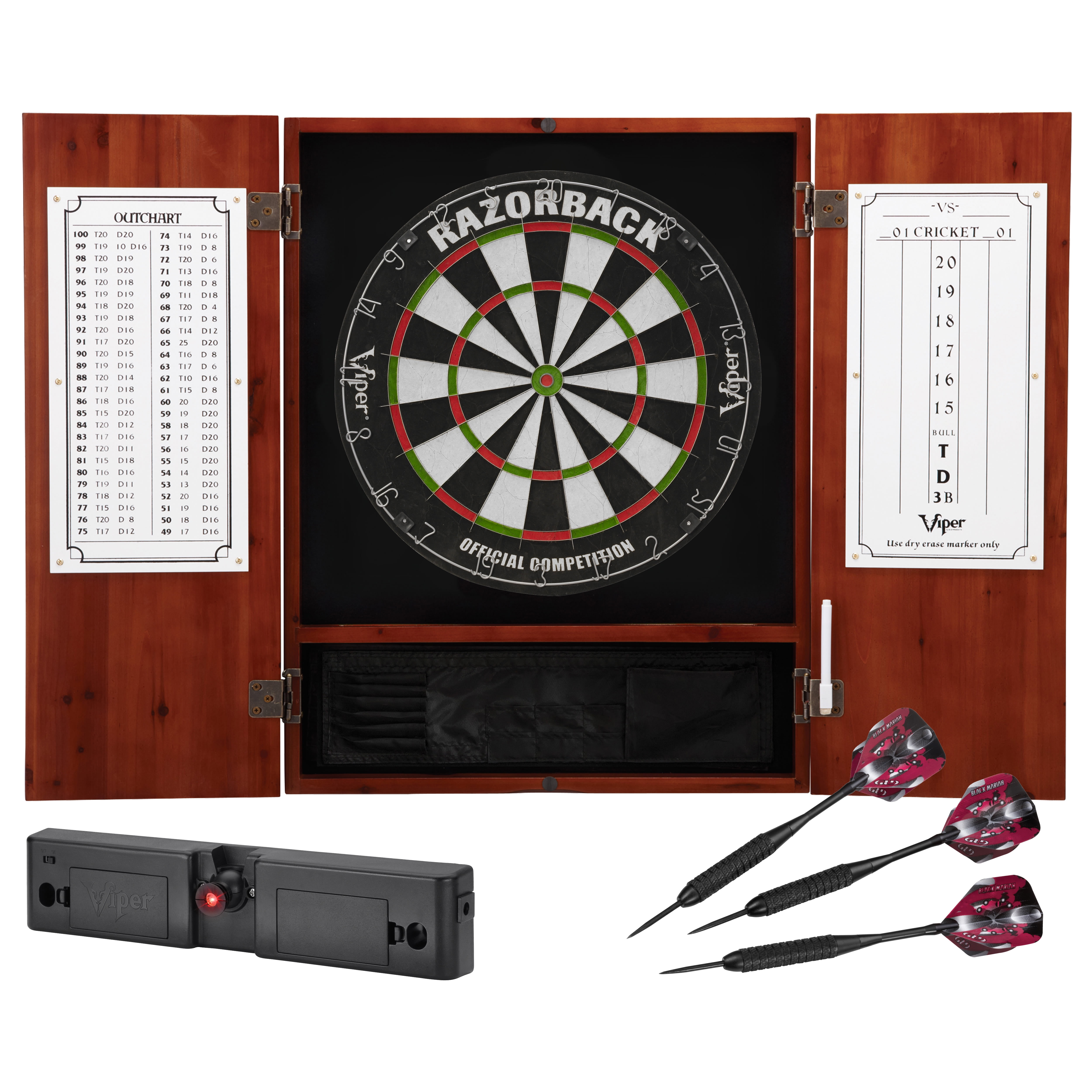 Viper Metropolitan Sisal Fiber Bristle Dartboard and Bundle
