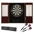 thumbnail image 1 of Viper Metropolitan Sisal Fiber Bristle Dartboard and Cabinet Bundle: Elite Set (Razorback Dartboard, Darts and Throw Line Light), Mahogany Finish, 1 of 6